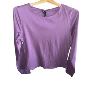 Planet Heart NWT Purple Long-Sleeve Crewneck Women's Size XL Top Minimalist Top